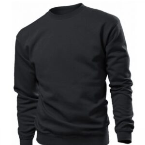 Black crewneck footer