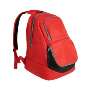 Red sports backpack.